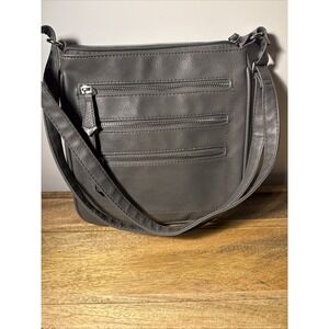 Apt. 9 Gray Crossbody Bag with Silver Accents